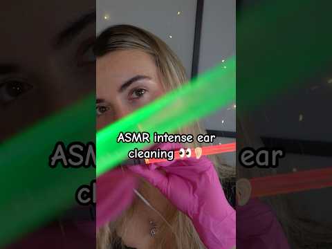 ASMR intense ear cleaning, what is this stuff in your ears? 👀👂🏻 #asmrearcleaning #asmrearexam