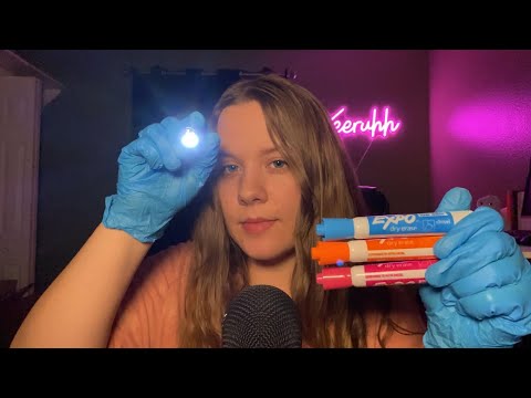 ASMR Fast 6 Minute Cranial Nerve Exam (with light triggers)