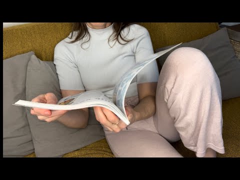 ASMR Page Turning and Squeezing weekly magazines