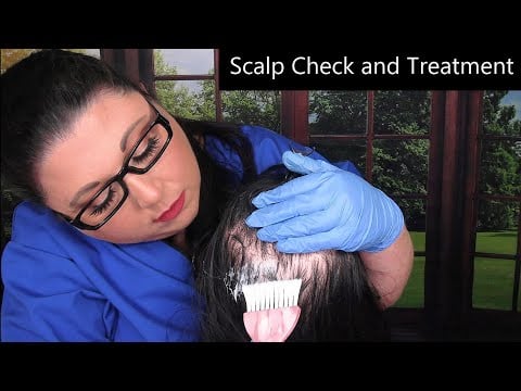 ASMR Scalp Check and Treatment (Dry Scalp, Scalp Massage, Whispering) Medical Roleplay