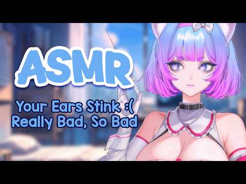 [ASMR] Salty Nurse Cleans Your Filthy Ears - Ear Cleaning, Deep Ear Scratches, Soft Spoken