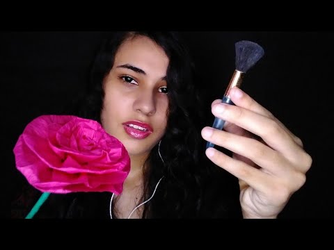 ASMR: PINCEL E UMA FLOR, NÓ SEU ROSTO(VOCÊ VAI DORMIR E RELAXA )