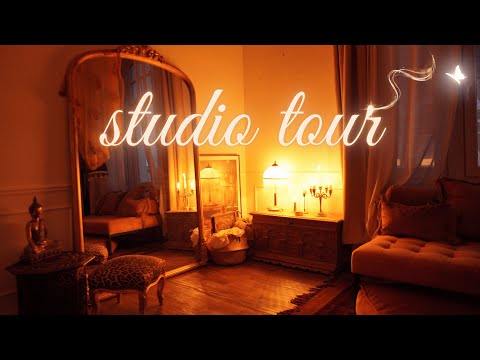 my asmr studio tour 🦋 (vintage furniture & whispered artist thoughts)