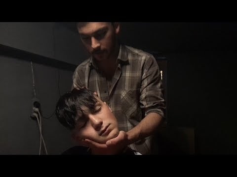 Amazıng head massage and asmr sounds ın the dark room