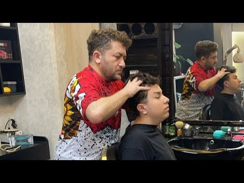 ASMR YOUNG HAIRCUT AND FOAMY HEAD MASSAGE + DEEP SLEEP SOUNDS + PERFECT ASMR