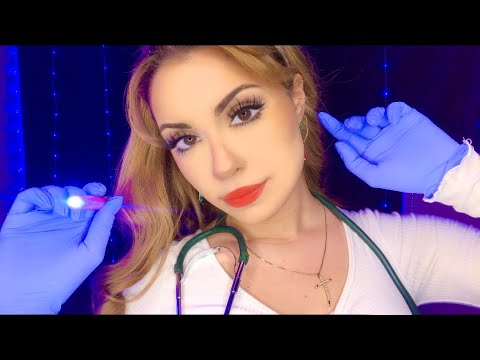 ASMR Nurse Check Up In BED ♥ Night Nurse Exam Soft Spoken, Personal Attention, Eye, Ear Exam RP