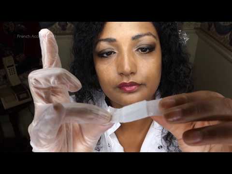 HOW TO BE fixed by a [French accent] nurse 👩  asmr sleep 👩‍ cissor Fabric sticky paper