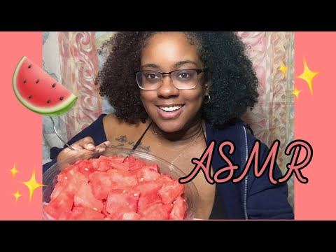 ASMR EATING WATERMELON (No Talking)