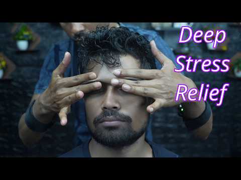 ASMR Head Scratching And Rhythmic Temple Tapping For Deep Stress Relief  | Forehead & Ear Massage