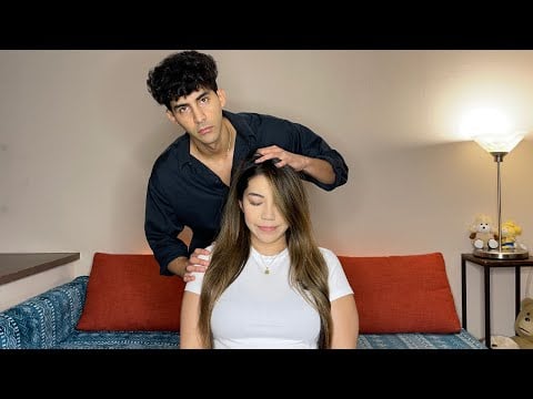 [ASMR] Hair Playing, Scratching, Head & Shoulders Massage (So Relaxing)