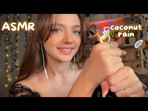 ASMR🥥Coconut and energy rain 🌧️