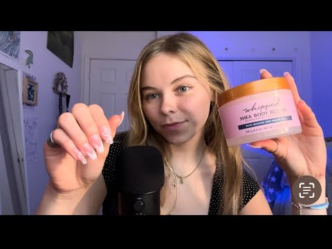 ASMR Nail on nail tapping, lotion sounds + skin scratching