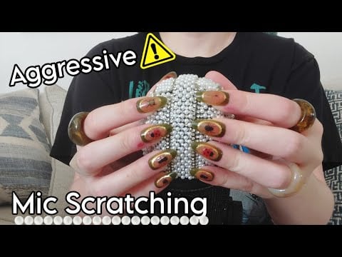Fast and Aggressive Mic Scratching on Pearls ASMR (No talking)