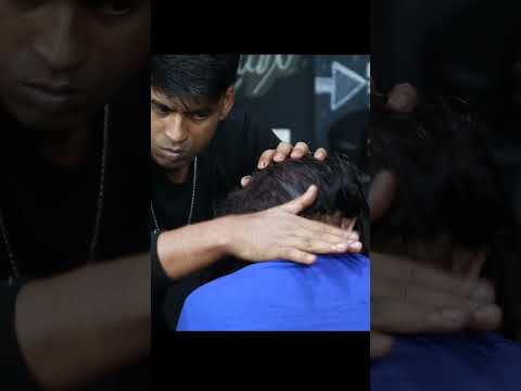 Ujjal Barber Intense Neck Cracking ASMR Head Massage #shorts #headmassage #satisfying