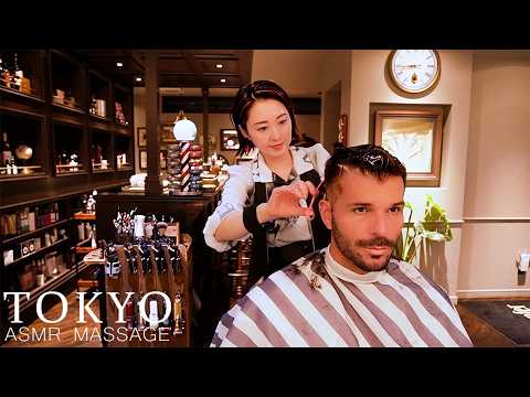 ASMR💈究極に美しいヘアカット・超リラックス空間でのシェービング、ヘッドマッサージ | 京都プレミアムバーバー・ダンファー