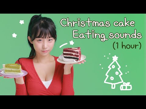 ASMR 🔔Cake Eating 1hour Sounds ❤️1시간 꾸덕한 소리 🍰