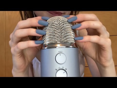 ASMR Long Nail Mic Scratching & Tapping 🎤 (No Talking)