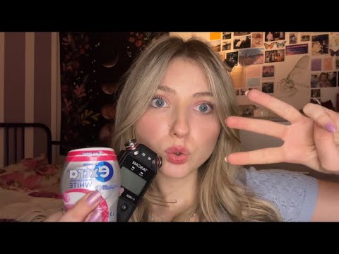 ASMR | unpredictable counting german numbers + gum chewing 