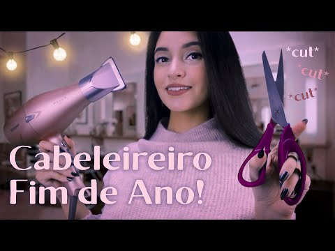 ASMR CORTE DE CABELO REALISTA PRA DORMIR ♡ Shampoo, Cabelo Longo e Curto | ASMR Cabeleireiro