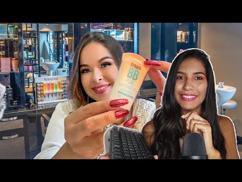 ASMR ROLEPLAY SALÃO DE BELEZA | Colab Mavie ASMR/ vídeo extremamente relaxante 😴