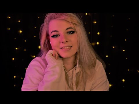 ASMR | breathy whispering, hand sounds - blue yeti, rain, fire sounds (ramble)