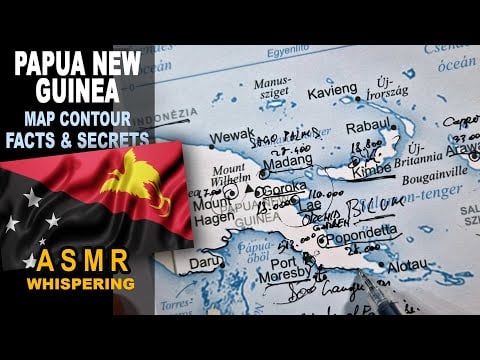Map of PAPUA NEW GUINEA tracing with facts | Main CITIES less known facts [ASMR maps and facts]