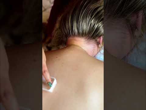 Light ASMR back massage with the crispiest brushes #hairplay #relax