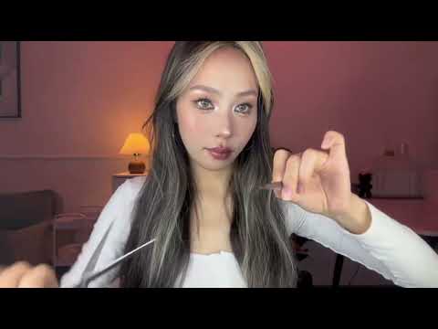 ASMR｜一分钟快速剪发💇‍♀️模拟助眠One minute asmr系列—今天是模拟理发助眠这期都是后期配音🎙️底躁应该会小一点💗#ASMR #声控助眠 #助眠剧情模拟 #一分钟快速剪发