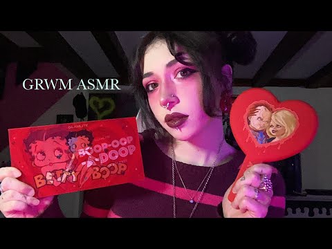 GRWM Trying New Makeup ASMR | Tapping, Whispering, Rambling, Lip Gloss Sounds