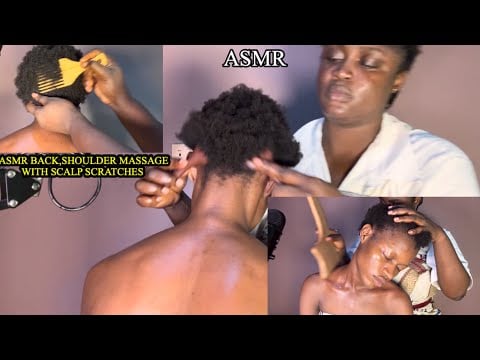 ASMR✨INDIAN HEAD MASSAGE, SCALP SCRATCHING, EAR ND SHOULDER MASSAGE.