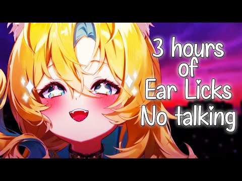 [Curia ASMR] 3 hours of Ear Licks 😻