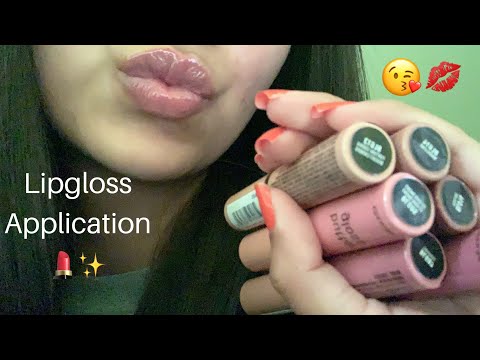 ASMR Nyx Lipgloss Haul Application 😘✨💄