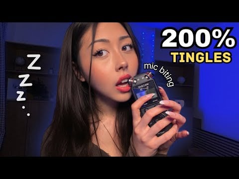 ASMR ☆ INTENSE Tascam Mouth Sounds (mic biting, spit painting, bubble rush, clicky..)