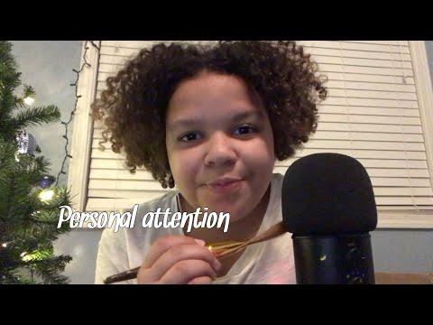 ASMR- personal attention/ rambling | mic brushing and face brushing 💕