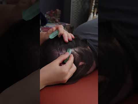 Healing his racing thoughts with Jade crystal reiki #asmr #reiki #shorts