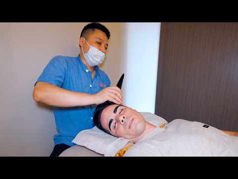ASMR: Blind Chinese Horn Head Massage for Insomnia *so satisfying*