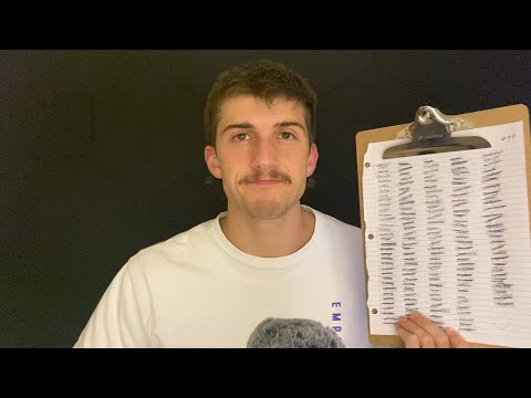 ASMR reading your names