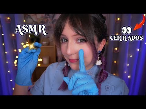 ⭐ASMR Examen de NERVIOS CRANEALES con los OJOS CERRADOS 🧠1 Hora Examinando tus 5 Sentidos