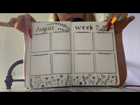 ASMR │Bullet Journal + Sketch Book Flip Through ♡