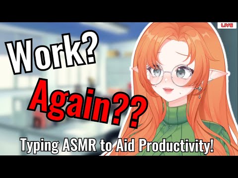 【Coworking  ASMR】 this elf is writing!!!