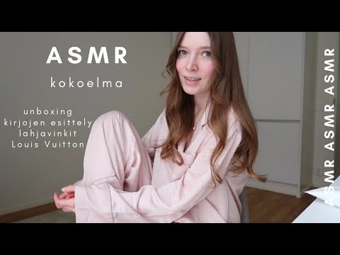 ASMR suomi - KOKOELMA - Kirjat, unboxing & esittely, lahjavinkit, Louis Vuitton, Byredo