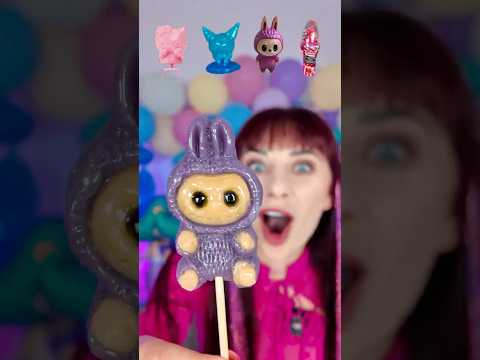 ASMR Labubu, Hello Kitty, Unicorn Lollipops Party  #mukbang