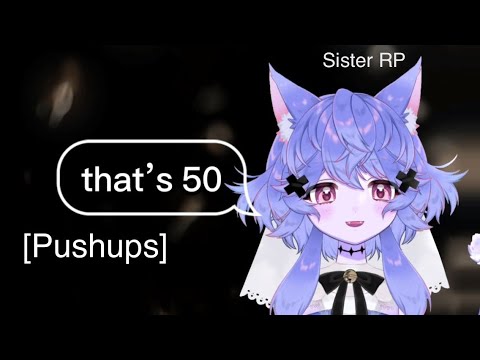 “ASMR” Roleplay: Your Sister does 50 Pushups for you in the Bathroom