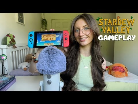 ASMR Cosy Stardew Valley gameplay🌻 (Nintendo switch button clicking, whispering)