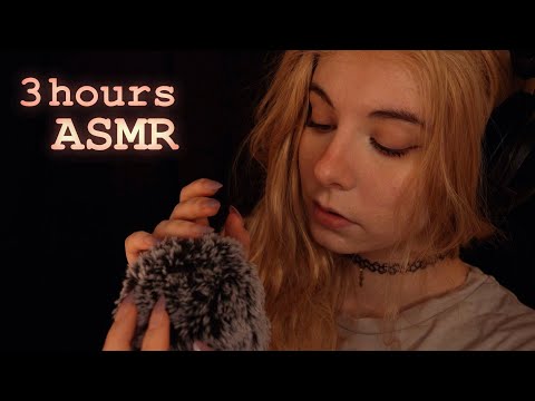 ASMR | 3 HOURS Most Slow & Soft Fluffy Mic Scratching - no talking, White Noise for Deep Sleep