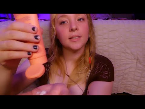 Applying sun lotion to you ASMR