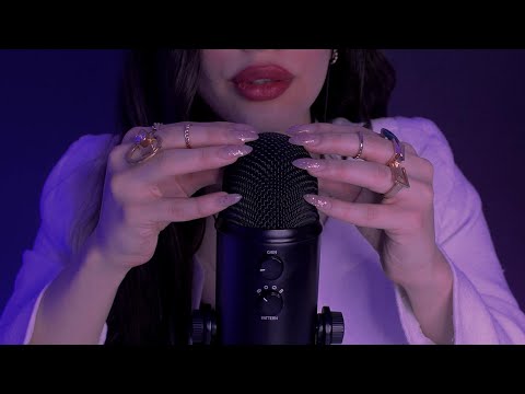 ASMR Brain Melting And Relaxing With Rain sound , mic scratch , hand movements , mouth sound...