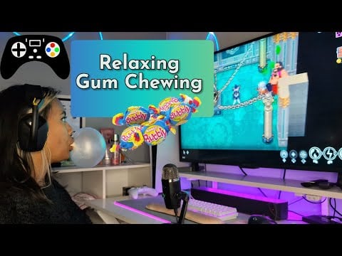 ASMR Chewing Anglo Bubbly Gum, Playing The Game , Mouth Sounds, Lofi