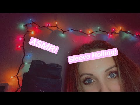 ASMR || Sleeve Rolling with Christmas lights!🎄