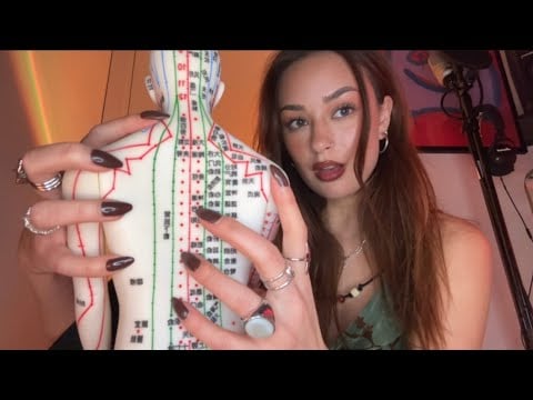 [ASMR] acupuncture doll massage (tapping, scratching, & massaging)